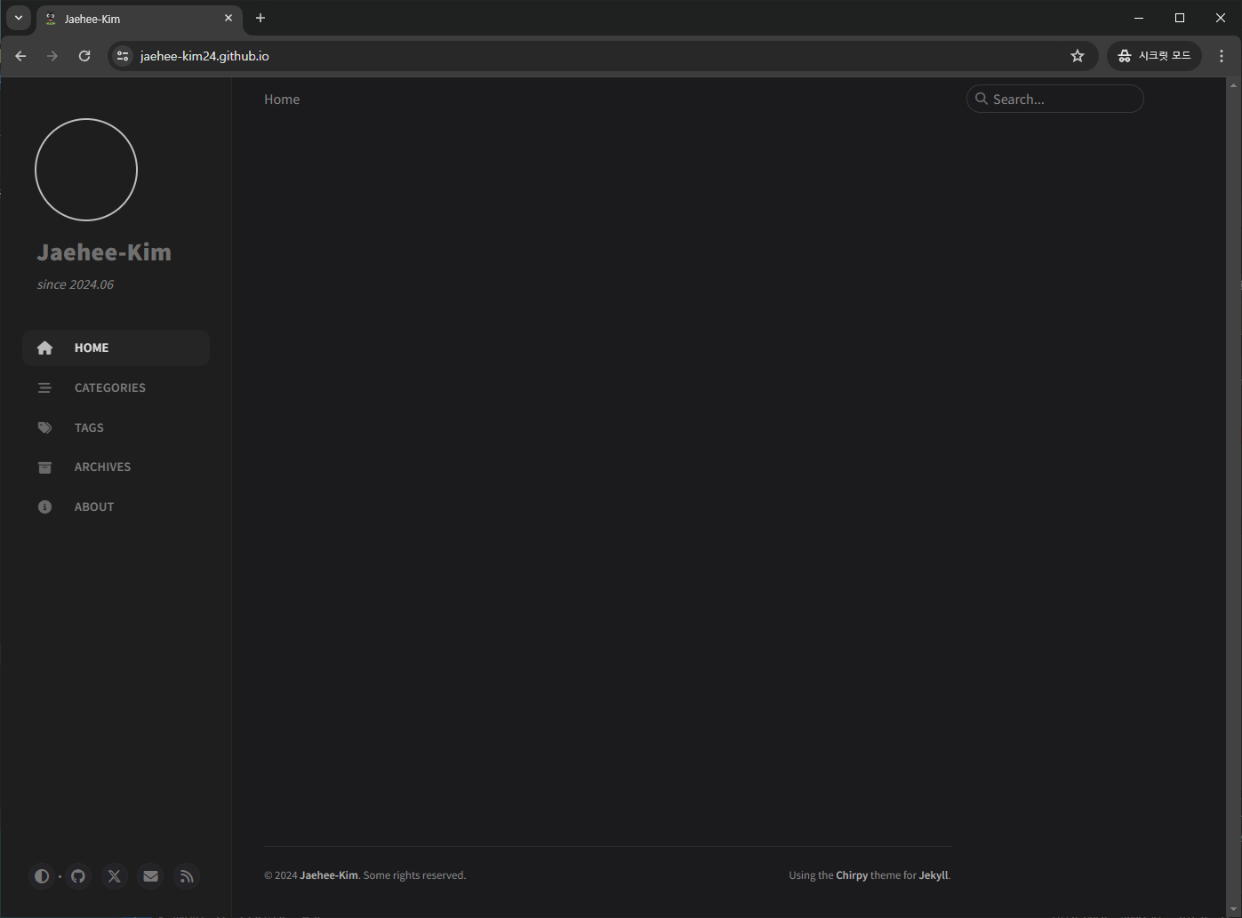 Jekyll Chirpy 테마 Github 블로그 꾸미기 | Jaehee-Kim